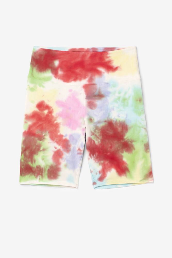 Fila Taima Tie Dye Bike Multicolor Shorts Womens - NZ 80153-BIFL